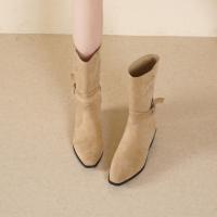 【秋冬通勤】25冬双穿法设计百搭皮带扣骑士靴女中筒西部靴