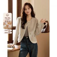 【小香风短款羊毛双面呢大衣】秋冬轻盈保暖大衣双面呢外套女