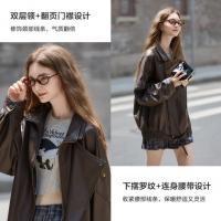 唐狮2026秋季新款外套女重工复古中性机车皮衣外套PU夹克上衣