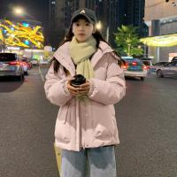 唐狮2026冬季短款羽绒服女连帽肌理感休闲风宽松气质羽绒外套女