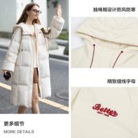 唐狮2026秋冬季女连帽长款羽绒服加厚保暖棕咖羽绒外套超好看时尚