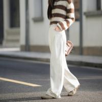 唐狮2026秋季新款女休闲裤宽松阔腿休闲显瘦竖插袋纱卡长裤J1