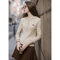 唐狮2026秋冬女连帽绞花毛织春秋打底衫女外穿高级感内搭上衣潮