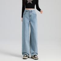 唐狮2026秋冬女士牛仔长裤蝴蝶结设计牛仔裤女款阔腿直筒裤高级感