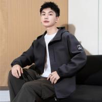 唐狮2025春秋季男款连帽短外套精致刺绣薄款外套休闲运动风早秋