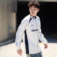 唐狮2026秋季新款体恤男士撞色插肩袖长袖T恤打底拼接潮韩版帅气