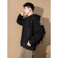 唐狮2026秋季新款男卫衣连帽休闲情侣男左胸爱心图案印花连帽卫衣