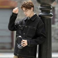 唐狮2026春秋季牛仔外套男士翻领休闲风宽松时尚明线潮流早秋男装