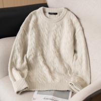 唐狮秋冬季新款麻花毛衣男士复古青少年慵懒风圆领针织毛衫潮