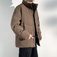 唐狮冬季新款男羽绒服立领肌理感厚外套金属标细节厚外套保暖