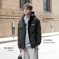 唐狮冬季新款棉衣男装短款连帽工装棉服学生加厚上衣棉袄外套