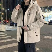 唐狮2026秋冬季短款羽绒服男连帽工装夹克加厚保暖羽绒外套休闲潮