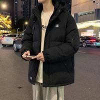 唐狮2026冬加厚短款羽绒服男连帽保暖黑色百搭时尚羽绒外套面包服