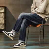 唐狮2026秋季美式复古高街牛仔长裤男款休闲百搭运动风宽松裤子