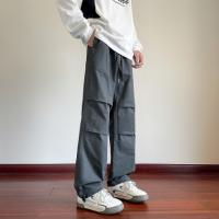 唐狮2026秋季新款男士休闲长裤百搭工装裤时尚日式宽松直筒阔腿裤