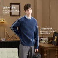 唐狮2026秋季新款圆领毛线衫男士慵懒风小众设计感潮流百搭时尚