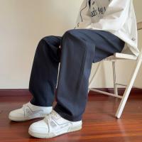 唐狮2026秋冬季休闲长裤男净色基础设计直筒时尚百搭灰色显瘦男裤