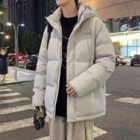 唐狮2026冬季男士连帽前胸绣花短款羽绒服百搭高级感保暖外套