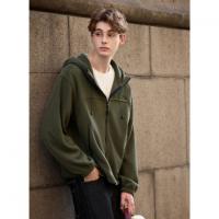 唐狮2026秋冬季摇粒绒外套男连帽保暖加厚短款百搭秋冬加厚外套男