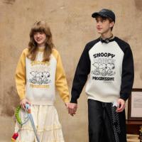 【史努比联名款】唐狮2026秋冬季情侣插肩袖卡通可爱设计毛线衫