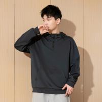 唐狮春季新款男士卫衣连帽抽绳拉链宽松套头外套港风休闲上衣