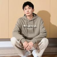 唐狮秋季新款男卫衣前胸小字母设计连帽套头衫青少年外套潮