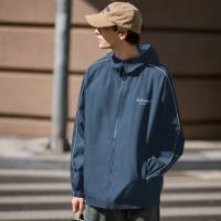 唐狮春季新款男士夹克外套休闲宽松连帽嵌条拼接短款上衣时尚