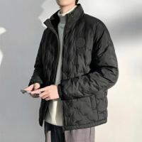 唐狮2026秋冬季短款羽绒服男立领轻薄款黑色时尚百搭设计感潮流