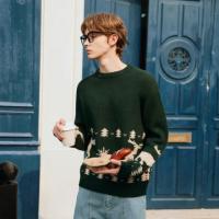 唐狮2026秋冬毛衣情侣款圆领套头费尔岛提花节日氛围毛线衫超好看