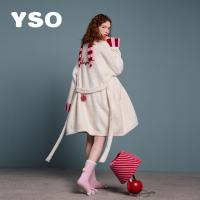 yso【红品系列】睡衣女秋冬新款睡袍浴袍女粉红少女心家居服睡袍D