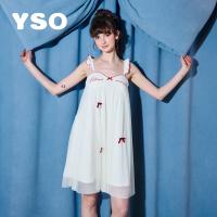 yso【礼物系列】睡衣女纯棉睡裙免胸垫甜美可爱可外穿家居服套装B