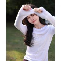 【空气慕斯打底】秋季艺术感线条印花圆领打底衫正肩修身女式t恤