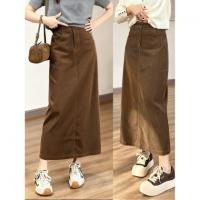 【显瘦百搭】秋时尚百搭纯色气质极简半身长裙