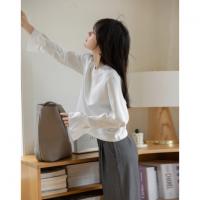 【舒爽棉弹】秋季设计感鸡心领结构袖宽松遮肉好搭藏肉卫衣女上衣