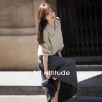 【日系学院风】秋季款空气层水滴扣翻领设计气质长袖卫衣