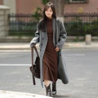 【格雷系双面呢】秋款韩系大女主阔版双排扣羊毛大衣女