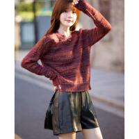 【织虹系列】2025冬氛围感不规则渐变圆领线衫含绵羊毛针织衫女上衣