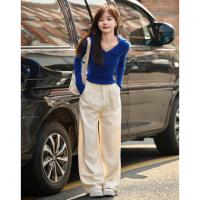 【腔调范儿骨感十足】秋季v领修身显白长袖针织衫