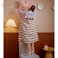 Gukoo/果壳睡袍女冬季毛绒保暖新款料理鼠王联名女士家居服睡袍D