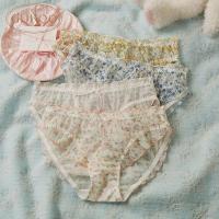 Gukoo/果壳内裤女春夏满印新款网纱抗菌纯棉裆女士内裤组合