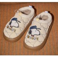 Gukoo/果壳拖鞋女冬季史努比联名新款加绒保暖女士居家棉拖鞋