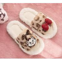 Gukoo/果壳拖鞋女冬季毛绒保暖新款玛丽猫联名女士居家棉拖鞋