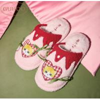 Gukoo/果壳拖鞋女冬季加绒保暖新款鲨鱼猫联名女士居家棉拖鞋
