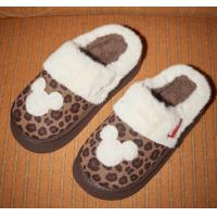 Gukoo/果壳拖鞋女冬季迪士尼联名新款加绒保暖豹纹女士居家棉拖鞋