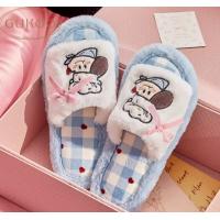 Gukoo/果壳拖鞋女冬季毛绒保暖新款可爱轰轰小狗女士居家棉拖鞋