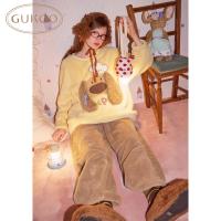 Gukoo/果壳睡衣女冬季珊瑚绒保暖新款大鼻子狗可爱女士家居服套装