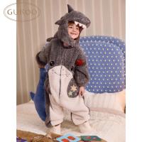 Gukoo/果壳睡衣儿童冬季珊瑚绒保暖新款可爱男童家居服连体衣D
