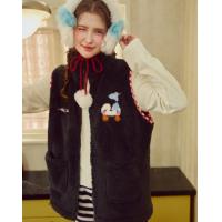 【原创IP】睡衣女秋冬加厚高级感无袖可外穿立领休闲女家居上衣