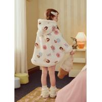 【超值捡漏】泰迪熊儿童睡衣秋冬珊瑚绒女大童连帽斗篷家居睡袍