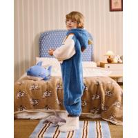 【童趣系列】男童睡衣秋冬款加绒加厚恐龙连帽外穿宝宝家居连体衣